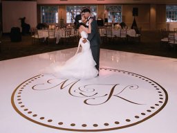 VINYL DANCEFLOOR WITH MONOGRAM