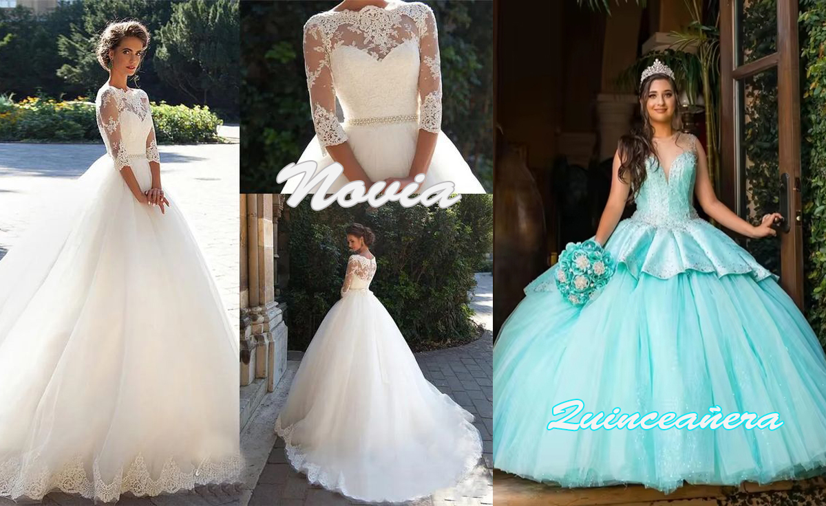 VESTIDOS PARA NOVIA Y XVñera - COTILLION, SWEET SIXTEEN AND WEDDING DRESSES
